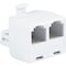 Power Gear Power Gear Telephone Duplex Adapter, RJ14, RJ11, White, 76191 76191 - alternate 1
